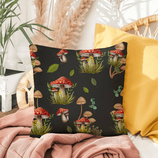 Cottage Core Mushroom Indoor/Outdoor Pillow Set. Create a Cute and Adorable Ambiance with Mushroom Design Cottage Core Pillows.