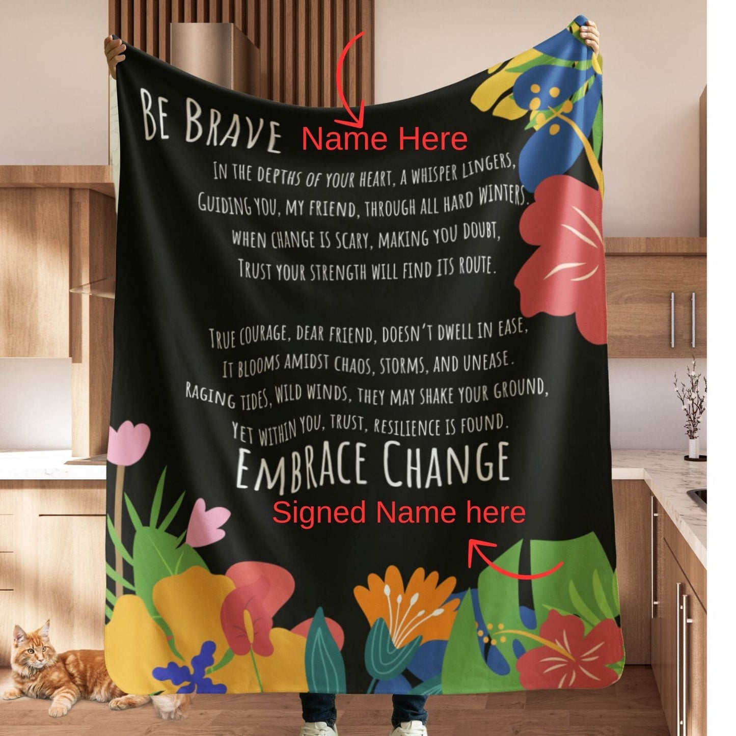 Be Brave Personalized Blankets