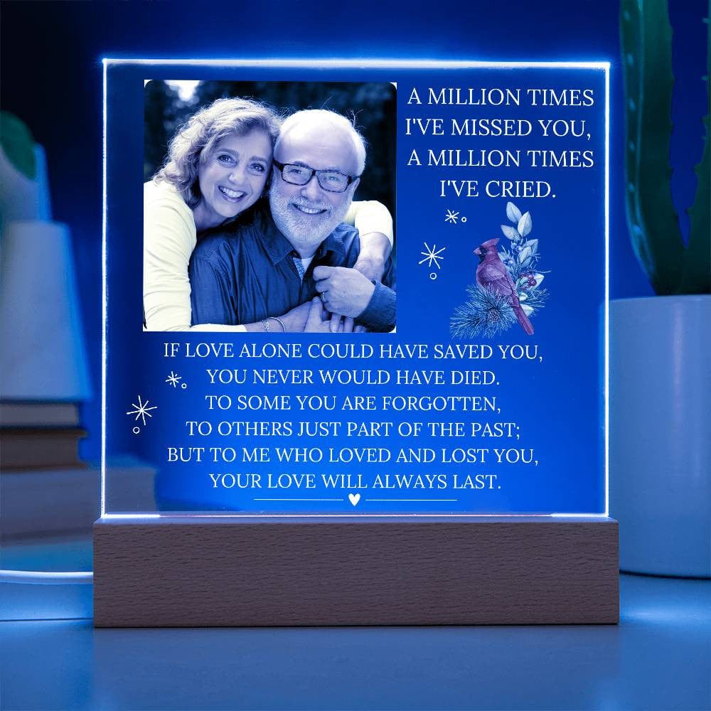 Memorial Acrylic Night Light Personalized Memory Plaque