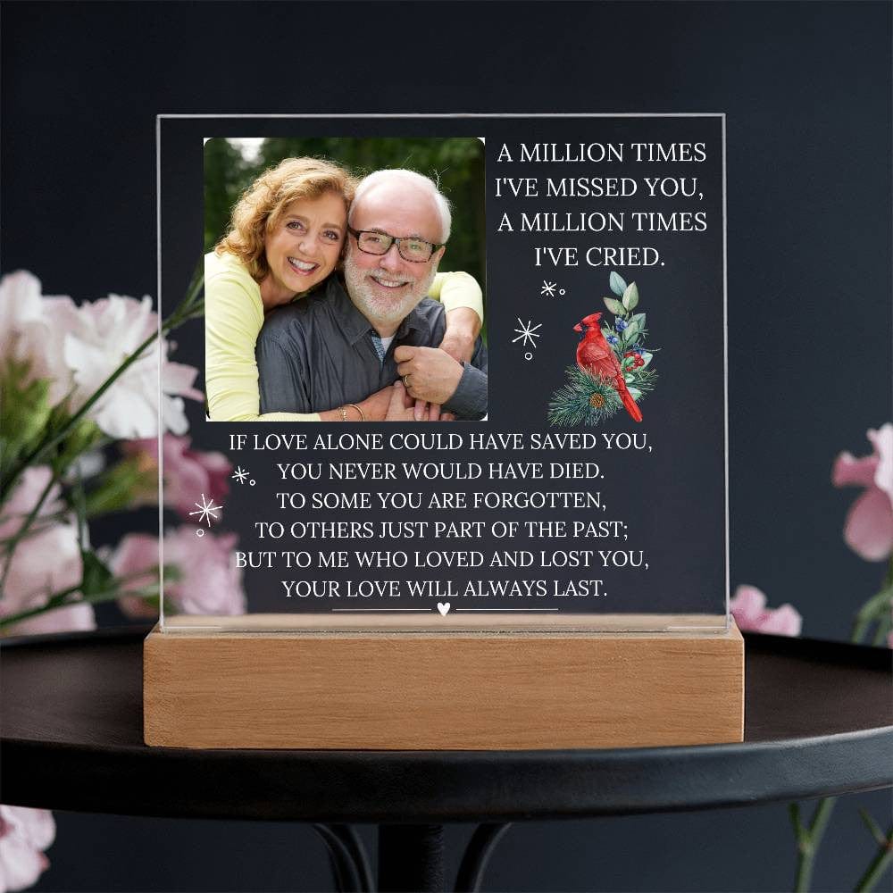 Memorial Acrylic Night Light Personalized Memory Plaque