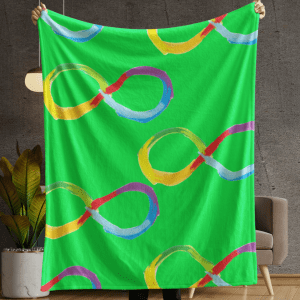 Infinity Symbol blanket - Neurodiversity Infinity Cozy Plush Fleece Blanket - 50x60