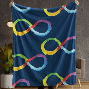 Infinity Symbol blanket - Neurodiversity Infinity Cozy Plush Fleece Blanket - 50x60