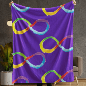 Infinity Symbol blanket - Neurodiversity Infinity Cozy Plush Fleece Blanket - 50x60