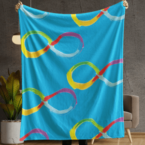 Infinity Symbol blanket - Neurodiversity Infinity Cozy Plush Fleece Blanket - 50x60