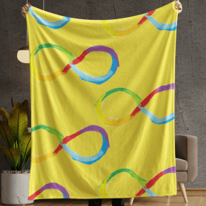 Infinity Symbol blanket - Neurodiversity Infinity Cozy Plush Fleece Blanket - 50x60